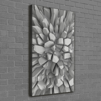 Cuadro canvas decorativo para salón vertical Abstracción 3D