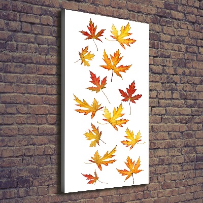Impresión en lienzo vertical Hojas de otoño