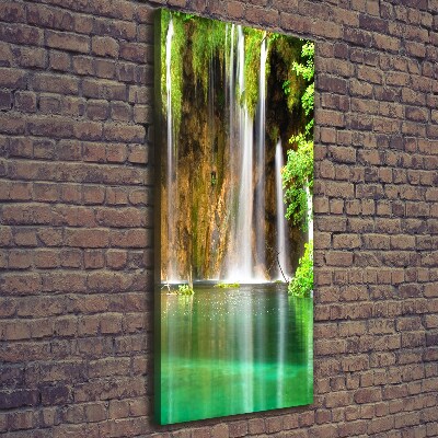 Cuadro canvas decorativo para salón vertical Lagos de Plitvice
