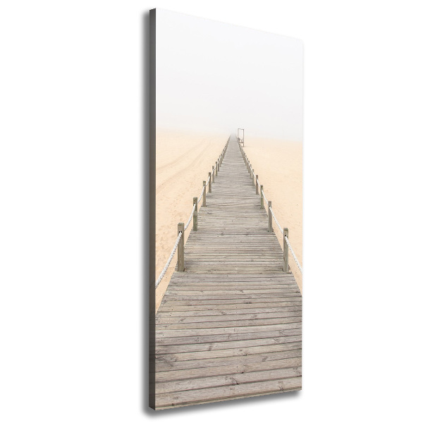 Cuadro moderno en lienzo resistente uv vertical Camino de playa