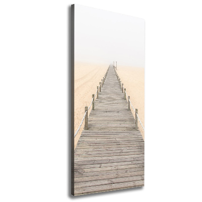 Cuadro moderno en lienzo resistente uv vertical Camino de playa
