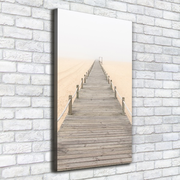 Cuadro moderno en lienzo resistente uv vertical Camino de playa
