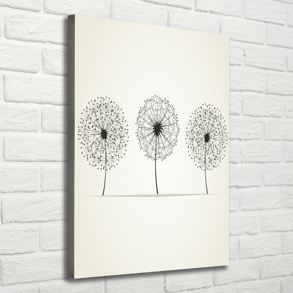 Cuadro moderno en lienzo resistente uv vertical Dientes de león
