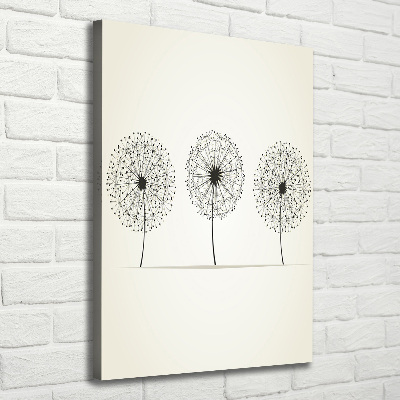 Cuadro moderno en lienzo resistente uv vertical Dientes de león