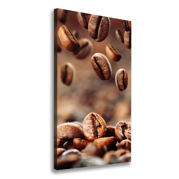 Cuadro canvas decorativo para salón vertical Granos de café