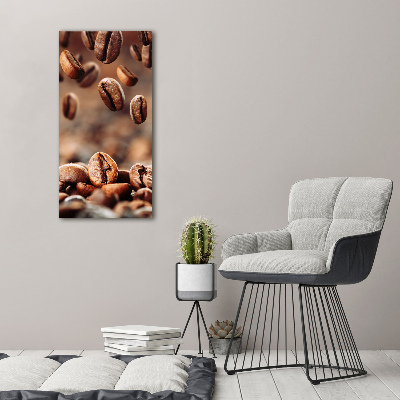 Cuadro canvas decorativo para salón vertical Granos de café