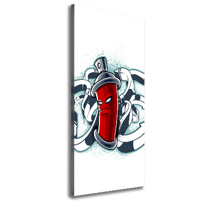 Cuadro canvas decorativo para salón vertical Pintada