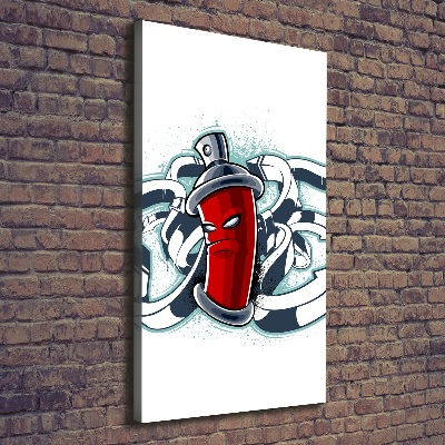 Cuadro canvas decorativo para salón vertical Pintada