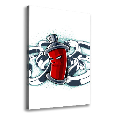 Cuadro canvas decorativo para salón vertical Pintada