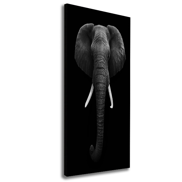 Cuadro moderno en lienzo resistente uv vertical elefante africano