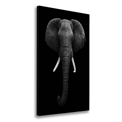 Cuadro moderno en lienzo resistente uv vertical elefante africano