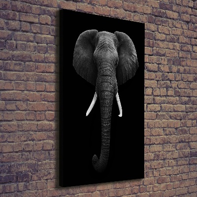 Cuadro moderno en lienzo resistente uv vertical elefante africano