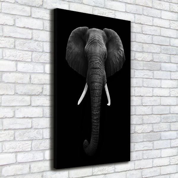 Cuadro moderno en lienzo resistente uv vertical elefante africano