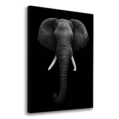 Cuadro moderno en lienzo resistente uv vertical elefante africano