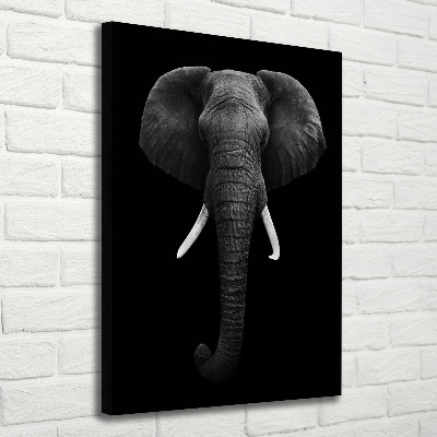 Cuadro moderno en lienzo resistente uv vertical elefante africano