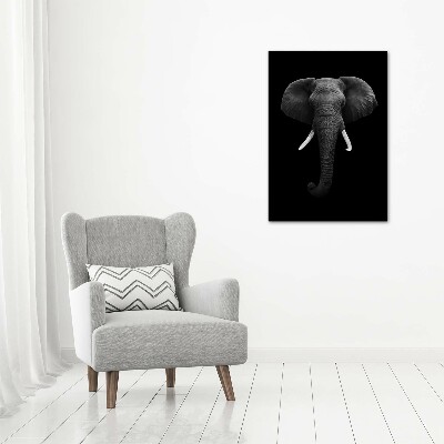 Cuadro moderno en lienzo resistente uv vertical elefante africano