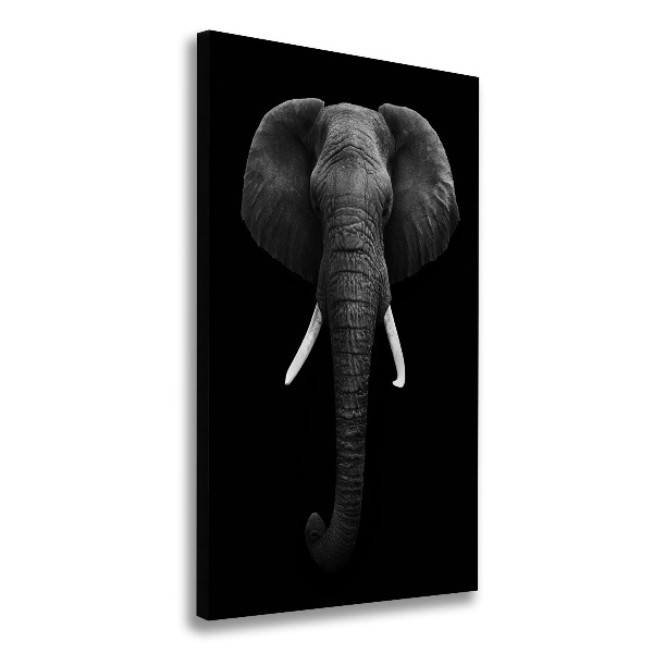 Cuadro moderno en lienzo resistente uv vertical elefante africano