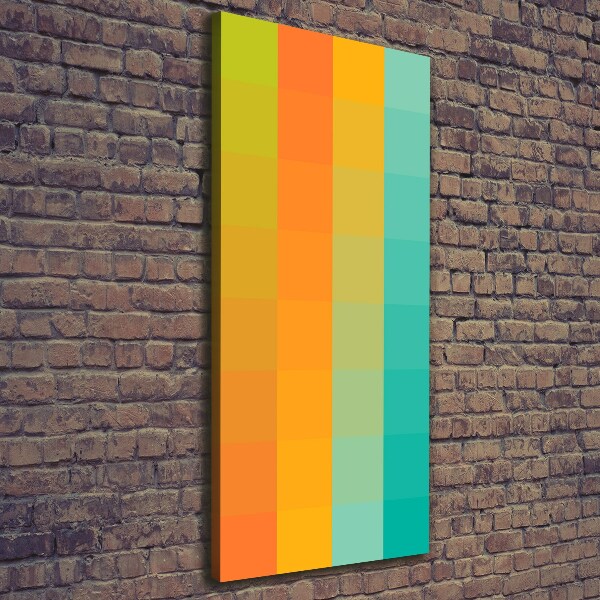Fotografía en lienzo vertical Cuadrados coloridos