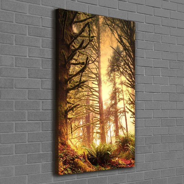 Cuadro moderno en lienzo resistente uv vertical Selva tropical