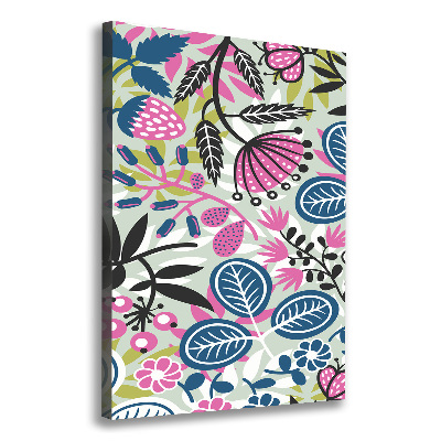 Fotografía en lienzo vertical Flores