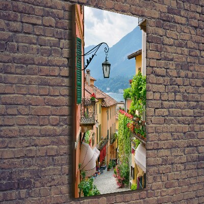 Cuadro canvas decorativo para salón vertical calles italianas