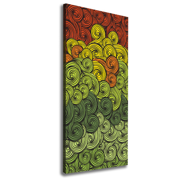 Cuadro moderno en lienzo resistente uv vertical Ondas de colores