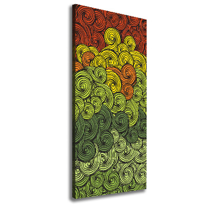 Cuadro moderno en lienzo resistente uv vertical Ondas de colores