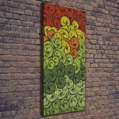 Cuadro moderno en lienzo resistente uv vertical Ondas de colores