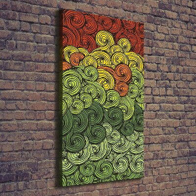 Cuadro moderno en lienzo resistente uv vertical Ondas de colores