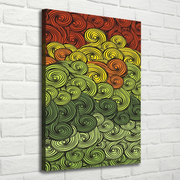 Cuadro moderno en lienzo resistente uv vertical Ondas de colores