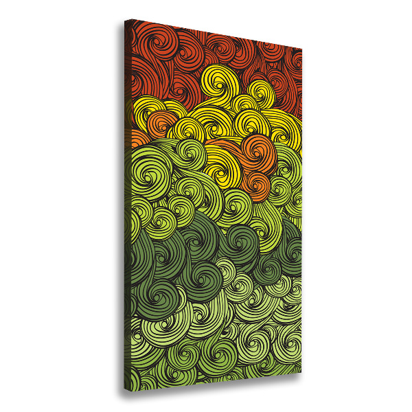 Cuadro moderno en lienzo resistente uv vertical Ondas de colores