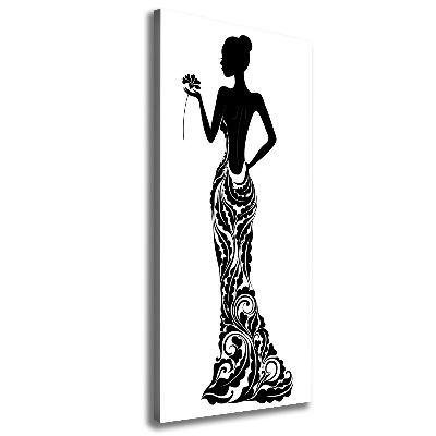 Cuadro canvas decorativo para salón vertical Ilustración de moda