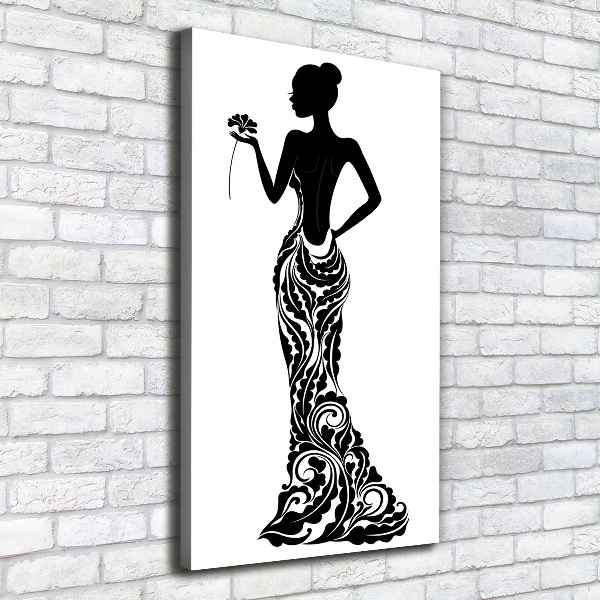 Cuadro canvas decorativo para salón vertical Ilustración de moda