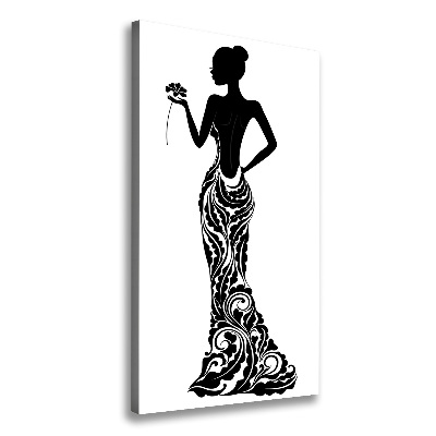 Cuadro canvas decorativo para salón vertical Ilustración de moda