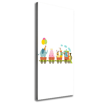 Impresión en lienzo vertical Tren feliz