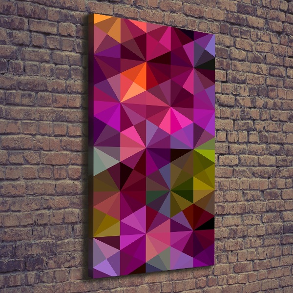 Cuadro canvas decorativo para salón vertical Ondas abstractas