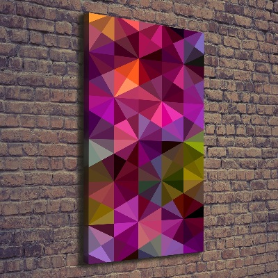 Cuadro canvas decorativo para salón vertical Ondas abstractas