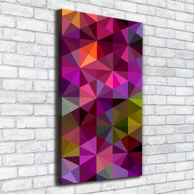 Cuadro canvas decorativo para salón vertical Ondas abstractas