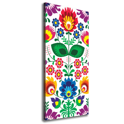 Cuadro canvas decorativo para salón vertical Patrón étnico