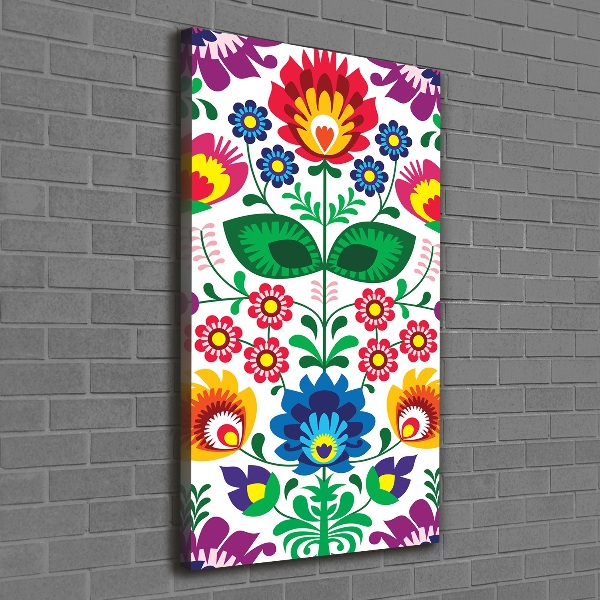 Cuadro canvas decorativo para salón vertical Patrón étnico