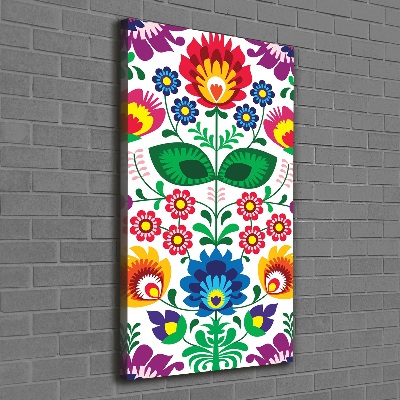 Cuadro canvas decorativo para salón vertical Patrón étnico