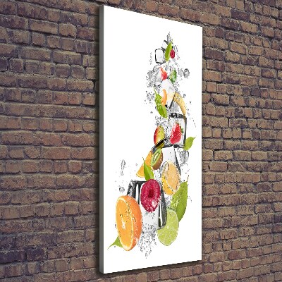 Impresión en lienzo vertical Fruta y hielo