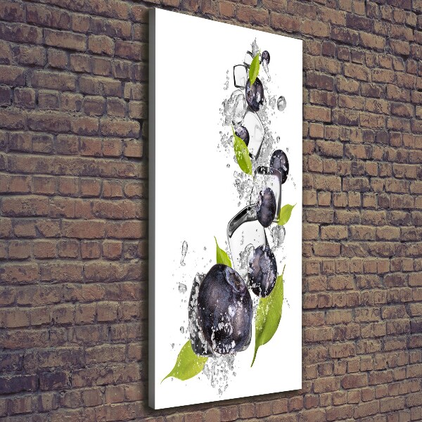 Fotografía en lienzo vertical Bayas y hielo