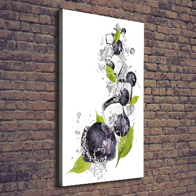 Fotografía en lienzo vertical Bayas y hielo