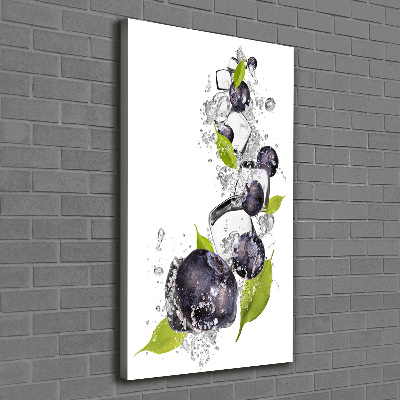 Fotografía en lienzo vertical Bayas y hielo