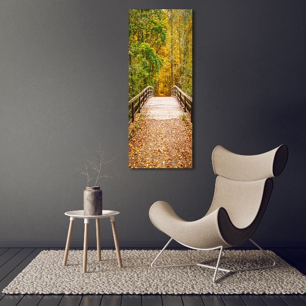 Cuadro moderno en lienzo resistente uv vertical Bosque en otoño