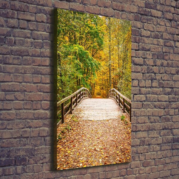 Cuadro moderno en lienzo resistente uv vertical Bosque en otoño