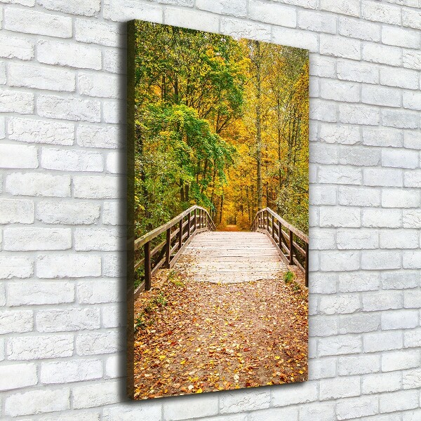 Cuadro moderno en lienzo resistente uv vertical Bosque en otoño