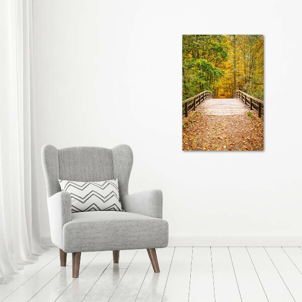 Cuadro moderno en lienzo resistente uv vertical Bosque en otoño