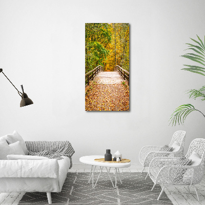 Cuadro moderno en lienzo resistente uv vertical Bosque en otoño